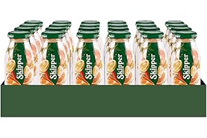 Zuegg Skipper Bar Succo di Frutta Multifrutti Senza Zuccheri Aggiunti, Linea Bar in Bottiglietta di Vetro - Bevanda a base di Pesca, Ananas, Banana, Maracuja (200ml x 24 Pezzi)