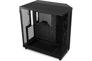 NZXT H6 Flow | CC-H61FB-01 | Boîtier Moyen-Tour Compact Double Chambre Airflow | Panneaux panoramiques en Verre | Panneaux Airflow Haute Performance | Comprend 3 Ventilateurs 120 mm | Noir