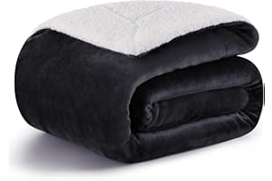 PANXHOME Koc do przytulania, 200 x 230 cm, przytulny koc bożonarodzeniowy, wełniany, 520 g/m², puszysty koc, ciepły koc Sherpa, koc do mieszkania, dla dziewcząt i dzieci