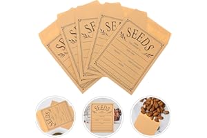 LIYANHU Seed Envelopes, Small Brown Envelopes, 60 Pcs Seed Packets, Seed Envelopes Small Brown Paper with Types Name Template Sealing Seed Saving Envelopes, Seed Packets Envelopes for Seeds Saving Collecting