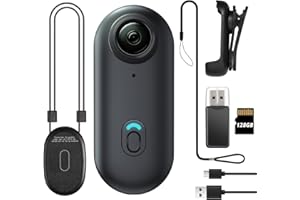 Eloatnalyto 128GB FHD 1080P Wearable Body Camera, Mini Action Body Cam, Thumb Size Hands Free Recording Body Worn Camera, Premium Portable Camcorder Mount Anywhere for Work, Guard, Travel