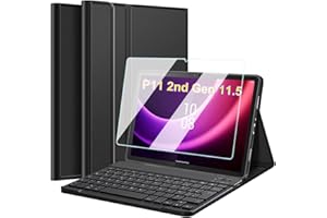 Nanhent Clavier Coque pour Lenovo Tab P11 2nd Gen 11.5" 2022 (TB350FU/TB350XU), AZERTY Français Amovible Bluetooth sans Fil Clavier Étui Housse avec Protection écran (P11 2ème Génération 11.5)