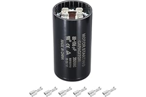 PATIKIL Motor Start Capacitor, 88-106uf 250V 50/60Hz CD60 Run Capacitor for Electric Motor Starts Running, Black