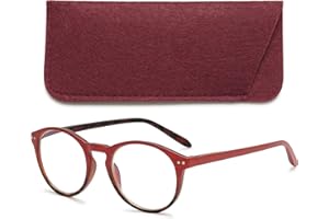 VEVESMUNDO Anti Blaulicht Lesebrillen Computer Damen Herren Federscharnier Klar Groß Runde Retro Vintage Vollrandbrille Lesehilfe Sehhilfe Blaulichtfilter Brille