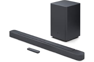JBL Bar 2.1 Deep Bass MK2 - Kompaktowy 2.1 kanałowy głośnik soundbar, z bezprzewodowym subwooferem, Bluetooth, Dolby Digital, JBL Surround Sound, HDMI, USB, mocne basy i efekt kina domowego