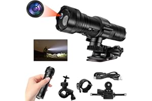 SecuraLen Action Cam, 1080P HD & 120° Grandangolo Action Camera, 5 Modalità di Illuminazione Telecamera Motocon Batteria da 2600 mAh per 11 Ore di Utilizzo Prolungato