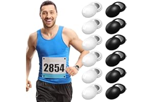 BYZESTY 12er-Pack Magnetische Startnummernhalter Startnummern Magnete Startnummernmagnete Magnetische Clips zur Befestigung der Marathonstartnummer, zum Marathon und Halbmarathon