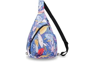 HUA ANGEL Zaino Monospalla Sling Bag Per Donna Uomo Unisex Borsa aTracolla Sul Petto Ultra Leggero Chest Pack Sportivo Lavoro Viaggio Scuola Hiking All'Aperto