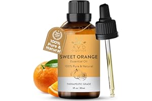 AVD ORGANICS Ätherisches Süßorangenöl 30 ml | 100% rein und natürlich | Ätherisches Öl in therapeutischer Qualität für Aromatherapie und Haut | 1 fl. Unze. Oz