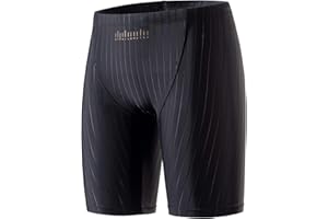 MY KILOMETRE Boy's Jammer Swimsuit Kids Trainning Swim Shorts with Drawstring Endurance Swimming Trunks