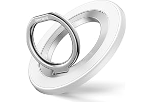 SYNCWIRE Magnetischer Handy Ringhalter für MagSafe Starke N55 Magnete 360° Grad Drehung Handy Stabiler Handygriff für iPhone 16 15 14 13 & Android mit 2 Metallplatte