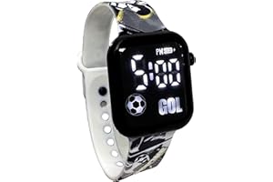 Julian Ross Champions Montre Digitale LED pour Enfants et Adolescents, Format 12 Heures, But, Joueur de Football, Ballon, Supporteurs de Football