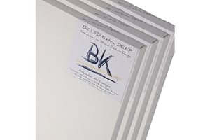 BK BILDERRAHMEN KOLMER Set di 4 tele da disegno bianche di alta qualità con bordo profondo, 90 cm x 90 cm, tela su telaio