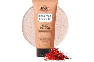 Ghar Soaps Magic De-Tan Face wash With Saffron & Glutathione 100ml | Tan Removal, Brightening and Glowing Skin I For All