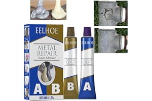 TONISABERY Strong AB Glue,Metal Glue,Weld Metal Repair Paste,Metal to Metal Glue,Super Glue for Metal Adhesive,Stainless Steel Aluminium Alloy Repairs Agent,Liquid Metal Filler,Super Glue All Purpose(50g)