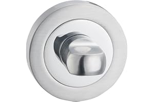 FORTESSA-HANDLES Fortessa Thumb Turn Contemporary Design with a Satin Chrome and Polished Chrome Dual Finish