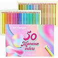 Art Ranger Macaron Pastel Colored Pencils,Set of 50 Colors,Artists Soft Core,Ideal for Drawing Sketching Shading,Coloring Pencils for Adults Kids Beginners
