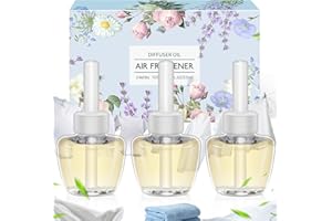 Scent-Hi Recambios Ambientador Compatible con Air Wick/Glade, Ambientador Eléctrico Recambios- Lino, 3 x 19ml, Dormitorio, Oficina, Estudio