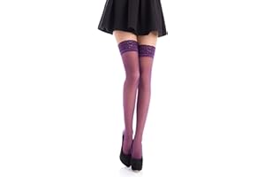 Romartex Bas autofixants 20 DEN élasthanne avec dentelle étroite (4-6 cm)