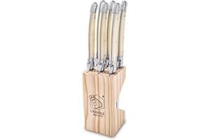 Laguiole Style de Vie coltelli da Bistecca Premium Line, 6 Pezzi, 1,8mm Spessore, Colore Madreperla