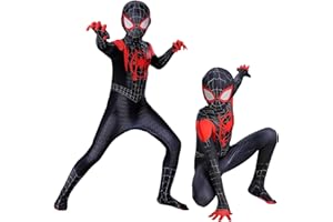 NVTRSD Spiderman Kostüm Kinder, Spider Anzug Bodysuit, Spider Kostüm Kinder, Spiderman Anzug Link Kostüm, Spiderman Suit, Bodysuit Superhelden, Spiderman 3D Anime Anzug, Halloween Kostüm für Kinder