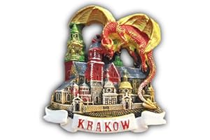 WEDAREGO Cracovia Polonia 3D Drago Rosso Frigorifero Magnete Turistico Souvenirs Adesivi,Casa & Cucina Decorazione Polonia Frigorifero Magnetico Dalla Cina