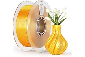 kexcelled PLA Soie Filamento per Stampa 3D 1,75 mm +/- 0,03 mm, Finitura Brillante e Seta, Buona Resa Colore, Adatto a Moltissime Stampanti FDM, Bobina da 1 kg (2,2 lbs), Oro