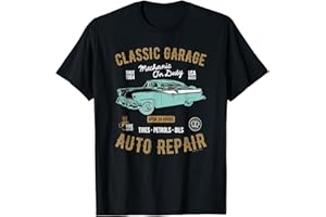 OLDTIMER-MECHANIKER UND AUTOSAMMLER-DESIGNS Garage de voitures anciennes, réparation de voitures, mécanique de voitures classiques T-Shirt