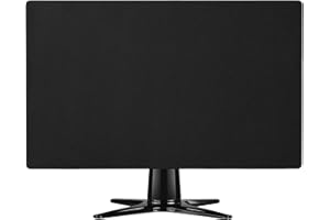 ALHBEJT Monitor-Staubschutz 48,3 cm, 50,8 cm, 53,3 cm (19 Zoll), Schwarz, Staubdicht, Wasserfest, Elastischer Stoff, Passend für 19, 20, 21 Zoll LCD/LED/HD Computer-Monitore