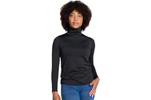 LAPASA Haut Thermique Col Roulé Femme Maillot de Corps à Manches Longues sous-Vêtements Automne-Hiver Chaud L88/L90