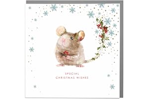 LOLA DESIGN LTD Lola Design - Wildlife Wonderful Christmas Cards - Blank Cards and Envelopes - Mouse