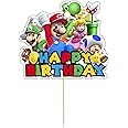 Mario Childrens Large 6" Wide Birthday Cake Topper Stand Up Decoration Party Decor