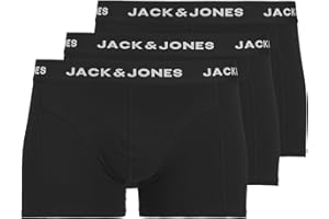 JACK & JONES Bokserki (szorty) Mężczyźni Jacanthony Trunks zestaw 3 sztuk, czarne (3 w zestawie)