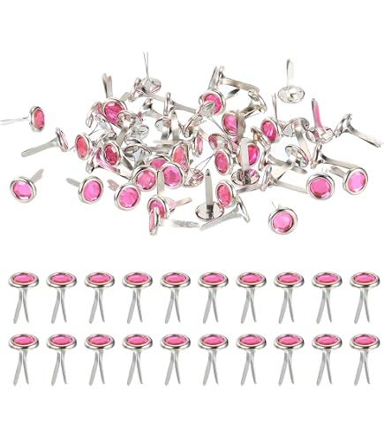 100 Mini Attaches Parisiennes Métal Perles Imitation - Or Blanc 12.5mm - Pour Scrapbooking, Cartes, DIY