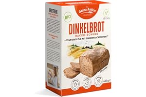 ‎BAKERYTEAM Grana Antico Organic Spelt Baking Mix Whole Grain for Bread Maker and Oven, Also for Rolls, Baguette or Pizza 450 g