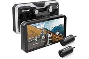 INNOVV N1 Pro 6 inch Portable Motorcycle Carplay Android Auto GPS Navigation System with Dash Cam Front and Rear, 5.8G Wi-Fi, IP67 Waterproof, Full-screen Touchscreen Carplay Screen for Motorcycle