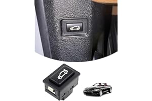 SHSBSCAR Botón de interruptor de la tapa trasera del maletero para BMW E90 F30 E60 F10 F11 E84 F22 F23 F25 F01, Botón de liberación del maletero para series 1 2 3 4 5 6 7 - Reemplazo OEM 61319200316 - Negro
