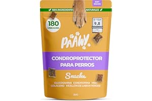 Condroprotector Perros de Paawy | MEJOR EN LA PRUEBA | 180 Snacks con Glucosamina, Condroitina, MSM y Colágeno – Antiinflamatorio Natural para Articulaciones y Artrosis – para Razas pequeñas y Grandes