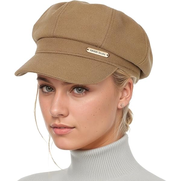 Pu Lederen Baret Vintage Brief-Streep Schilder Hoe... – Vicedeal