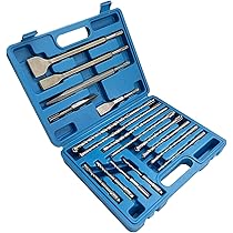 CAVATINY 7-delig SDS Plus boorset - SDS boorhamer voor beton, baksteen, cement, steen met 4 snijranden - incl. maten 5,6,6,8,8,10,12mm - SDS