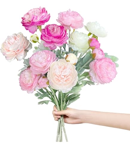 Linhaida Künstliche Pfingstrosen & Hortensien - Lebensechte Seidenblumen Für Home Deco & Hochzeiten