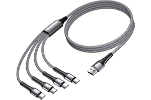 SIQIWO USB Typ C Kabel 1.2M, QC 3.0 Schnellladung Sync Ladekabel mit 4 USB C Port, für iPhone 17/16/15 Pro, Samsung Galaxy S24 S23 S22 Ultra S21 S20 A51 A7, Note 20, LG G8 V50, Huawei, Sony, Xiaomi