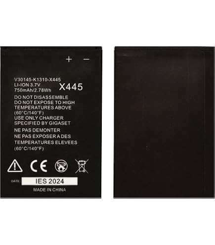 Batteria Li-ion 1500mAh Per Gigaset GL7 – Sostituisce V30145-K1310-X479, Colore Rosso