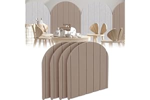 XLSBZ 3D Pannelli murali, 4 pezzi da 32x43 cm, pannelli decorativi in feltro autoadesivi anticollisione per la protezione delle pareti, per camera da letto, cameretta per bambini (Cammello)