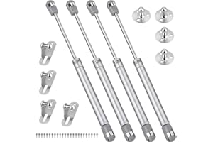 LAUVIOMIFY 4 pezzi molle a gas 150N (15KG) - Gasdruckfedern in acciaio per ante mobili cucina e armadi - Supporti ammortizzatori per apertura facilitata