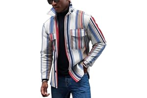 KONG JIMFAN Übergangsjacke Herren,Taste Fahrradjacke Revers Motorradjacke Print Arbeitsjacke Herren Wih Pockets Hemden Freizeit Tops Oberteile Winter Softshelljacke Cardigan Lange Ärmel Mäntel