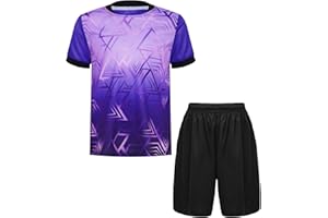 Oyolan Enfant Garçon Ensemble Sport Maillot et Short Football Basketball Survêtement Eté Uniforme Foot