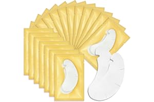 MANTOTO Eye Gel Pads 50 Pairs Eyelash Lash Extension Under Eye Patches Under Eye Gel Collagen Under Eye Pads for Eyelash Perming Tinting Pro Salon and Individual Eyelash Extension (Gold)