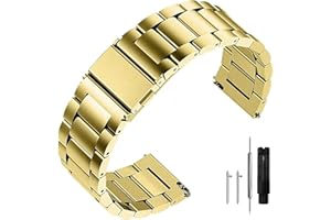 Niziruoup Stainless Steel Watch Band Quick Release 16mm 18mm 20mm 22mm 24mm Premium Brushed Metal Watch Bracelet Band Replacement Watch Strap Men Women, fit Most Traditional Watches