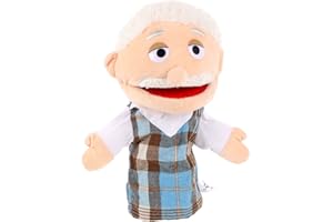 jojofuny Bauchrednerpuppe Großvater Handpuppe Handpuppen 12 Zoll Großeltern Rollenspiel Spielzeugpuppen Geschichtenerzählen Requisiten So Würden Plüschtier Lernspielzeug Puppentheater